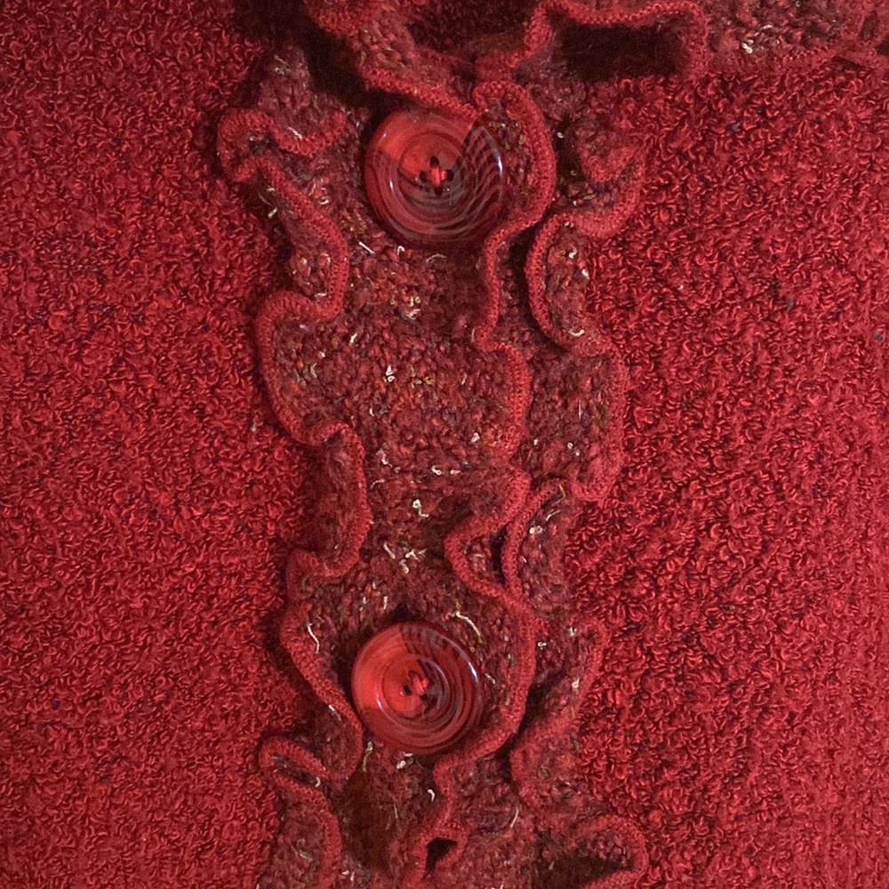 Women’s Ruffled Knitted Cardigan - Picture 7 of 10